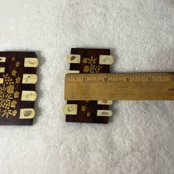 Antique Japanese Whist Game Counters with Bugs and Leaves - Picture 6 of 6